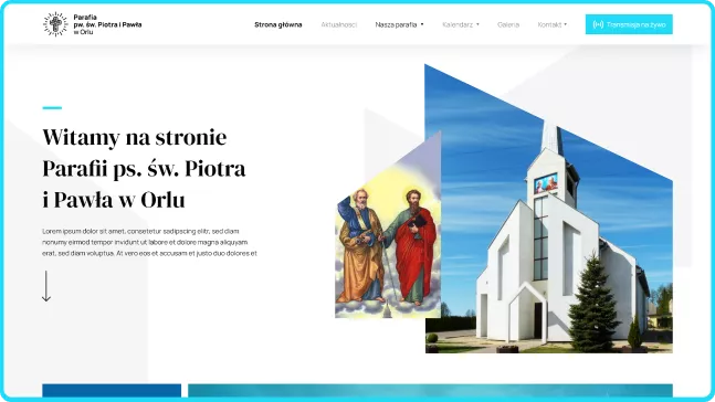 Strona internetowa Parafii ps. św. Piotra i Pawła w Orlu foto-front
